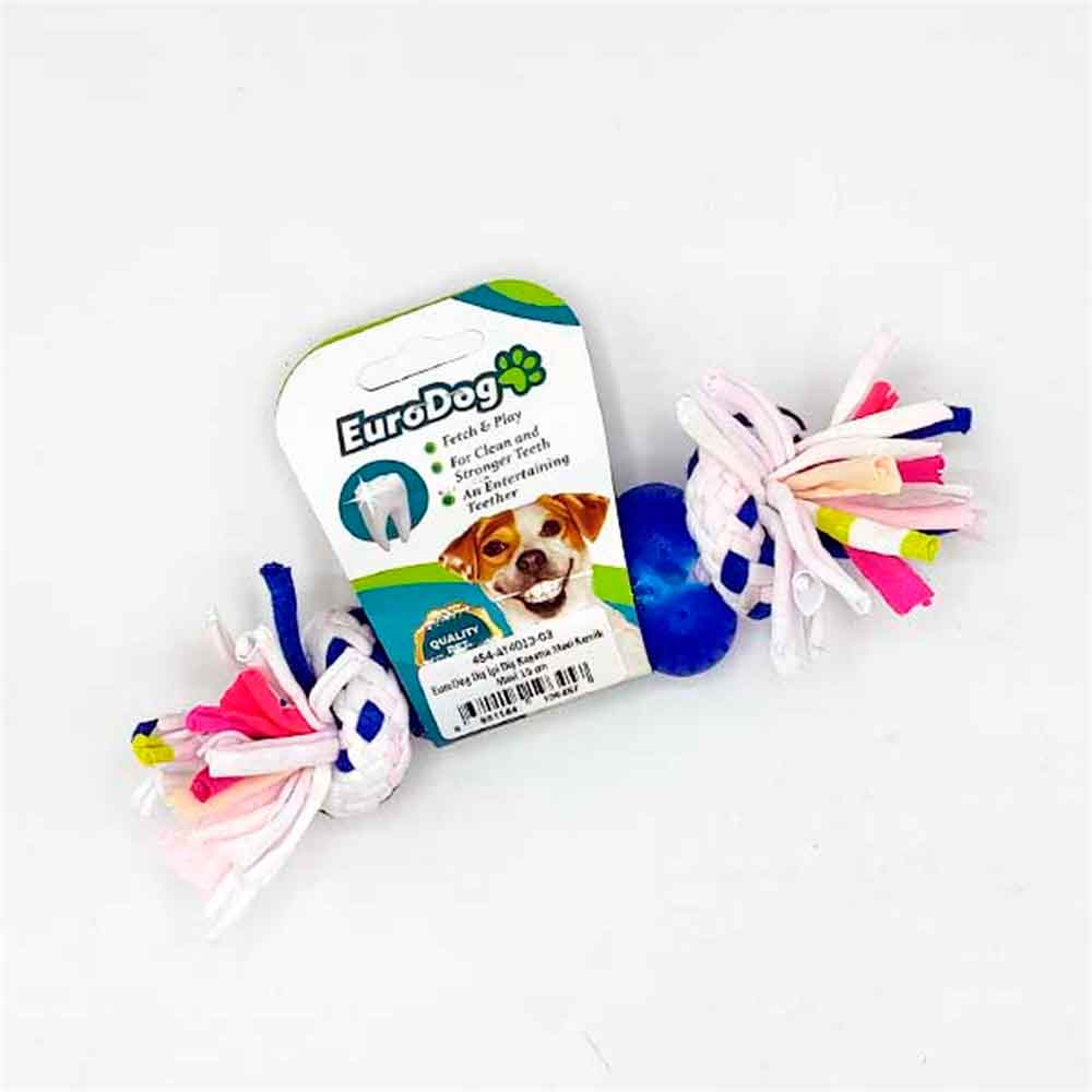 EuroDog Köpek Oyuncağı Kemik Şekilli Diş Kaşıma İpi 15 Cm